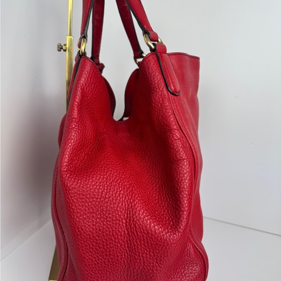Gucci Red Soho Pebbled Leather Hobo with Tassel - Picture 3 of 15